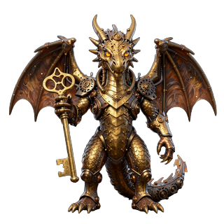 Dragonia Casino Drachenmaskottchen mit goldenem Schl&uuml;ssel f&uuml;r sichere Zahlungen